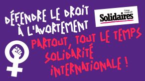 visuel solidaires solidarité internationale droit à l'avortement
